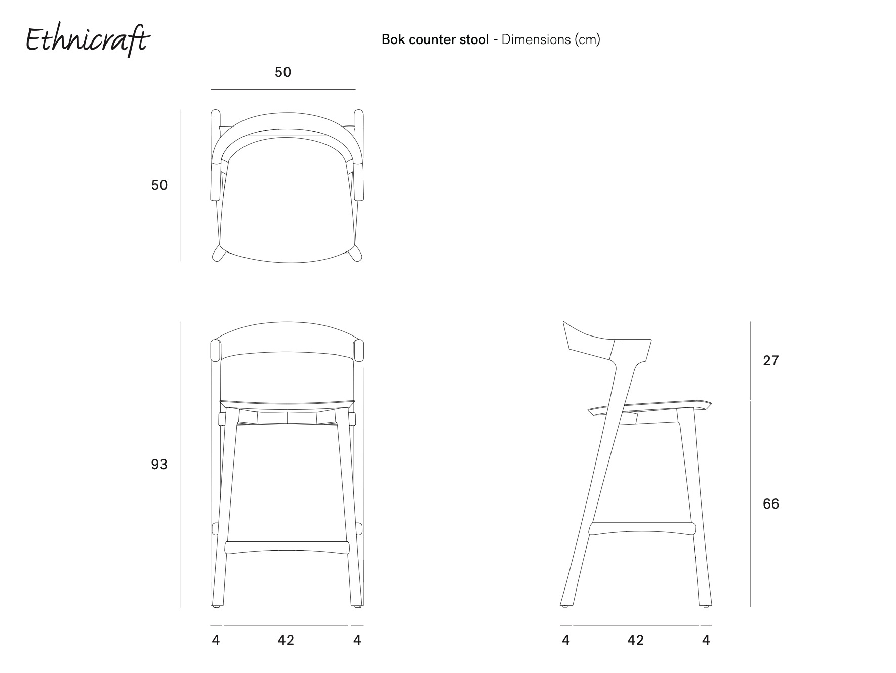 Bok barstool by Ethnicraft