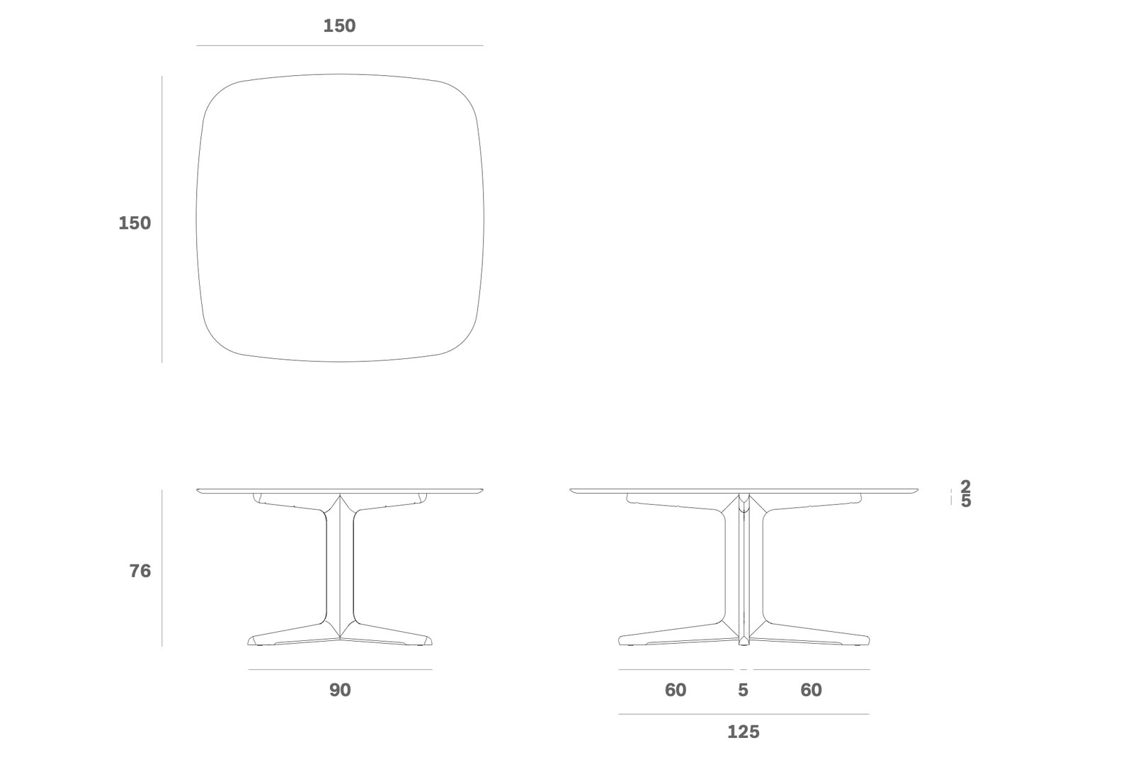 Corto Dining table by Ethnicraft