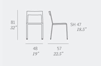 Easy Chair by Expormim - Dimensions