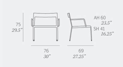 Easy Chair by Expormim - Dimensions
