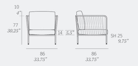 Nido Armchair Dimensions