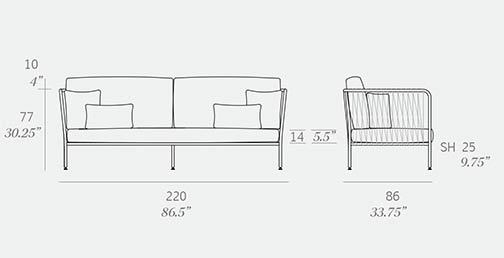 Nido XL Sofa Dimensions