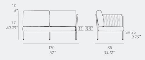 Nido Right Corner Module Dimensions