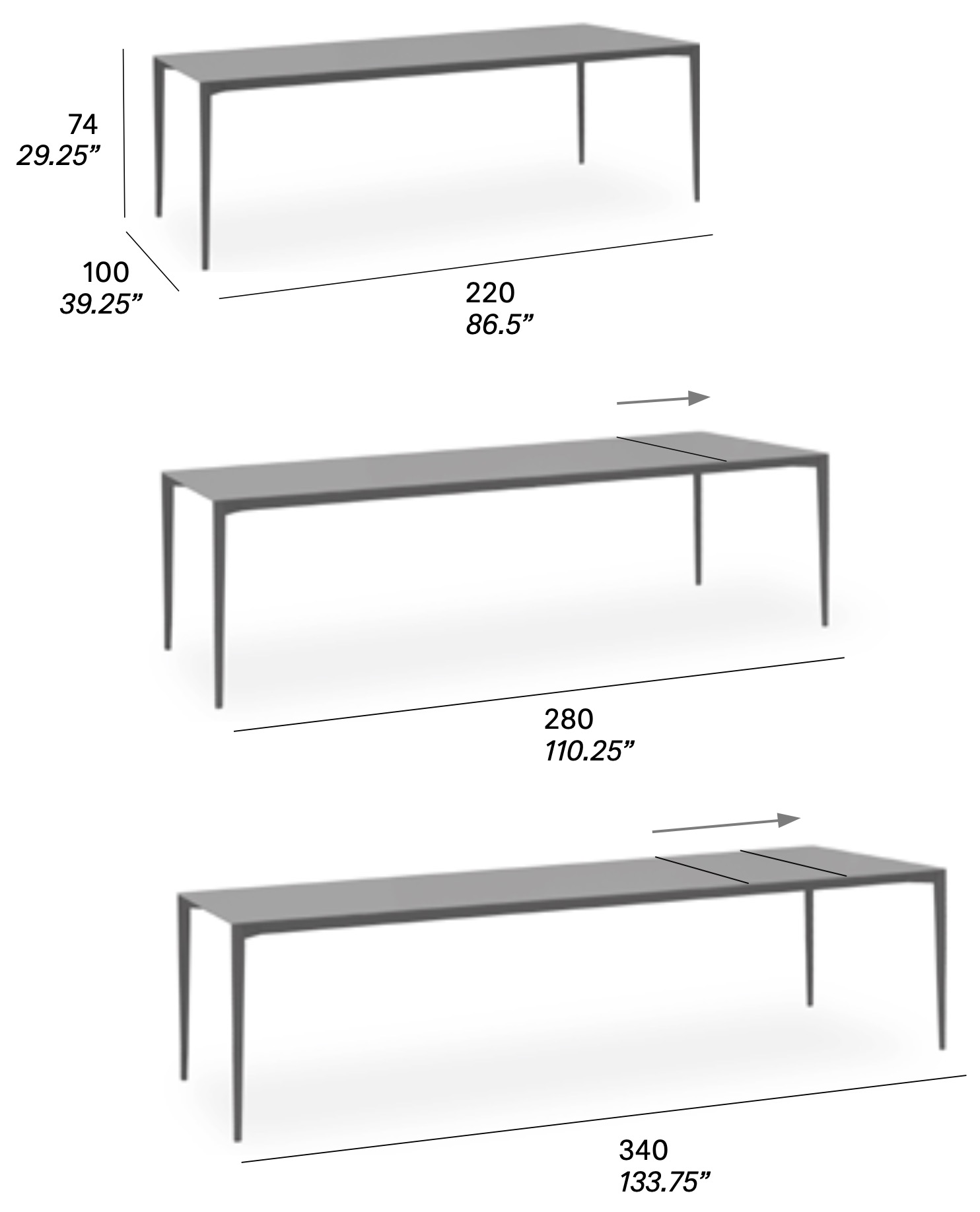 Nude Exterior Dining Table by Expormim