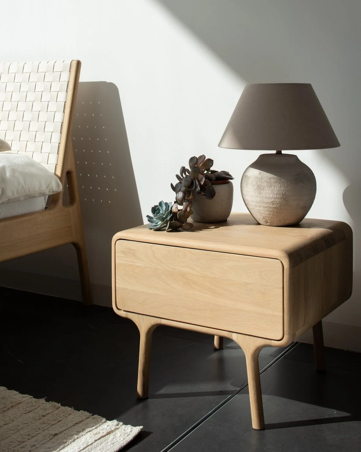 Fawn bedside cabinet by Gazzda