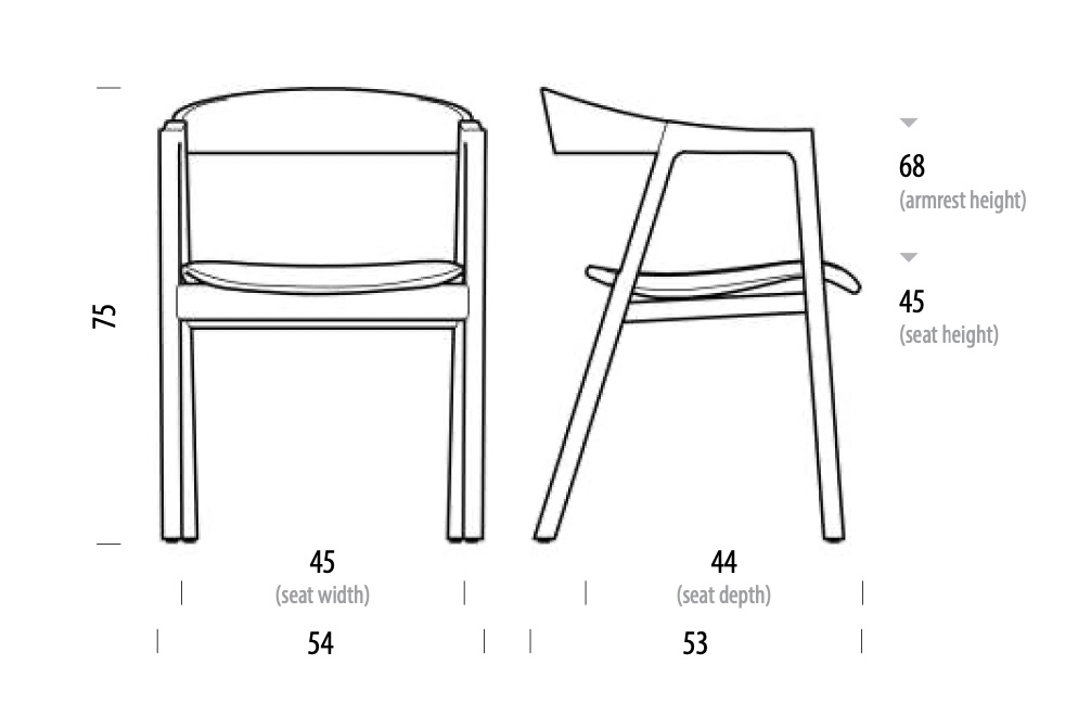 Muna dining chair by Treku