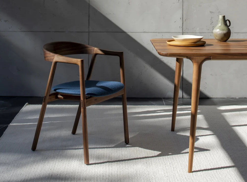 Muna Walnut dining chair by Gazzda