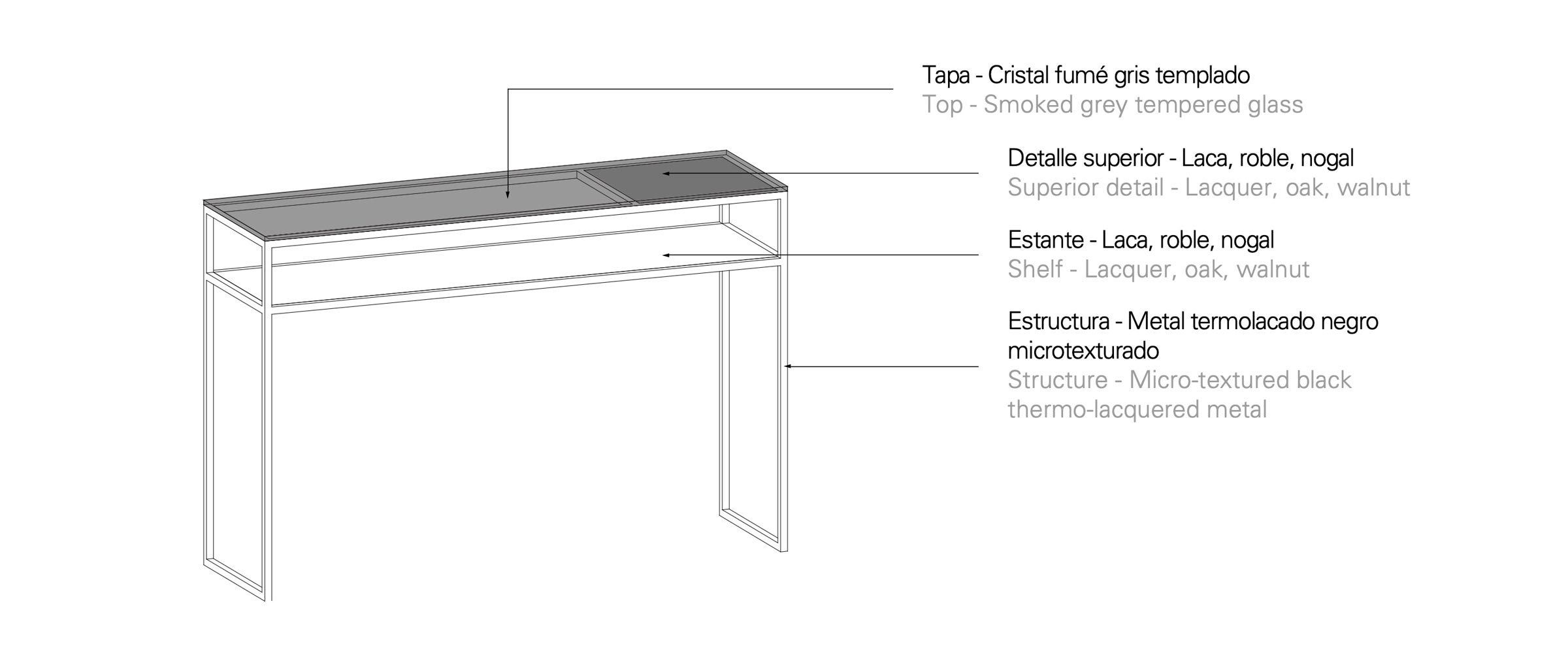 Exo sofa console