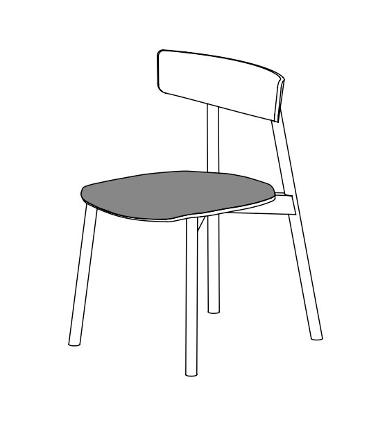 Kol dining chair by Treku