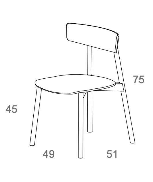 Kol dining chair by Treku