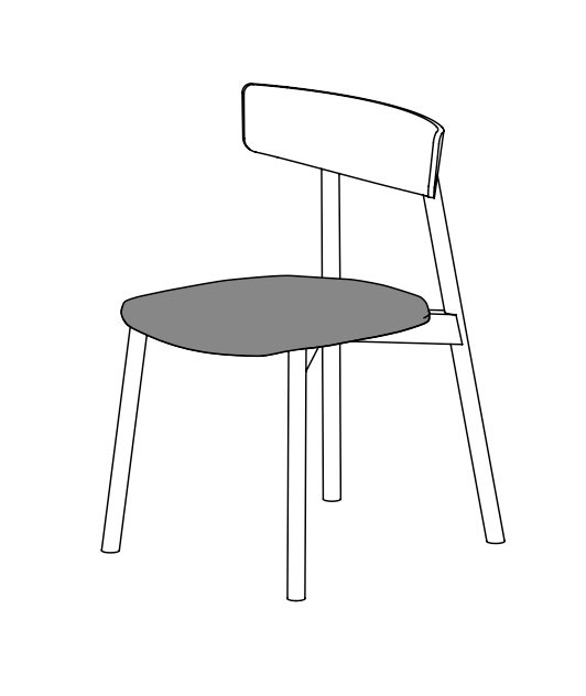 Kol dining chair by Treku